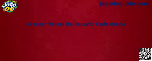 Orientação para acessar o painel do usuário cadastrado no Jogo Do